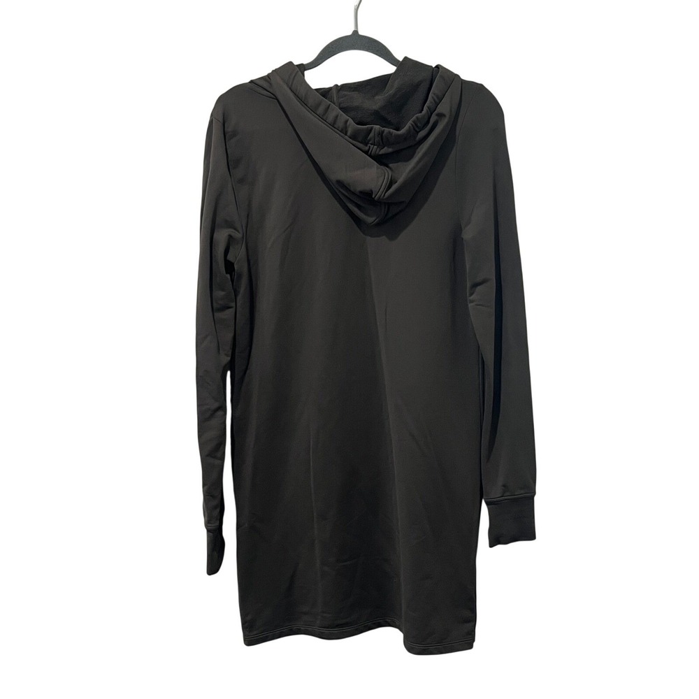 Athleta Surrey Hills Sweatshirt Dress Dark Olive‎ Green Long Sleeve Pocket Small - Picture 3 of 7